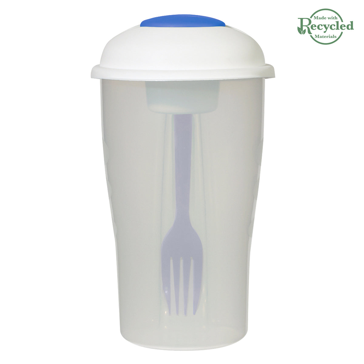 3-Piece Salad Shaker Set - Frost White With Blue
