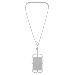 Silicone Lanyard with Phone Holder & Wallet - Gray