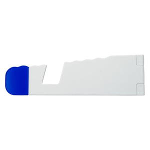 V-Fold Tablet And Phone Stand - White With Royal Blue