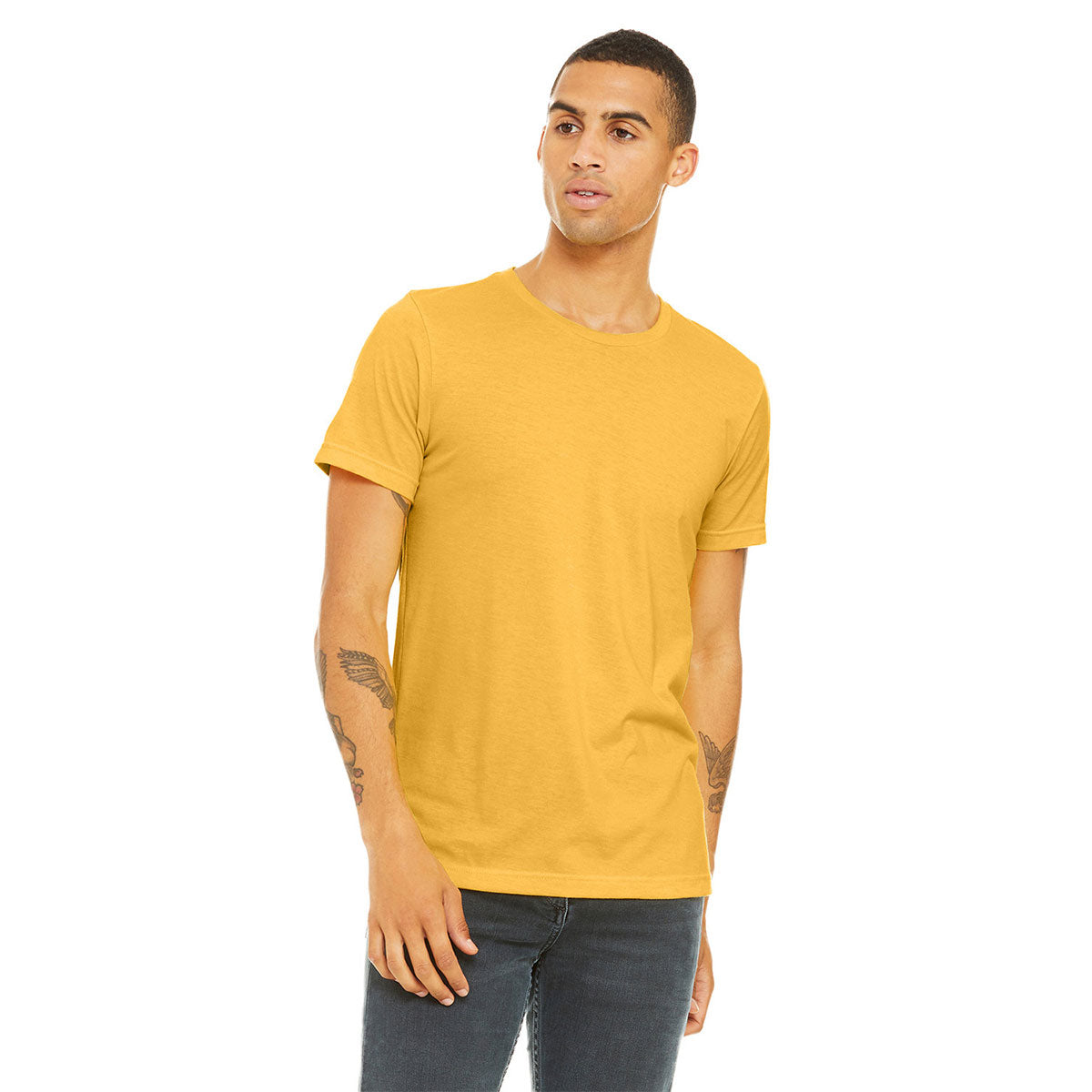 BELLA + CANVAS CVC Jersey Tee - Heather Yellow Gold
