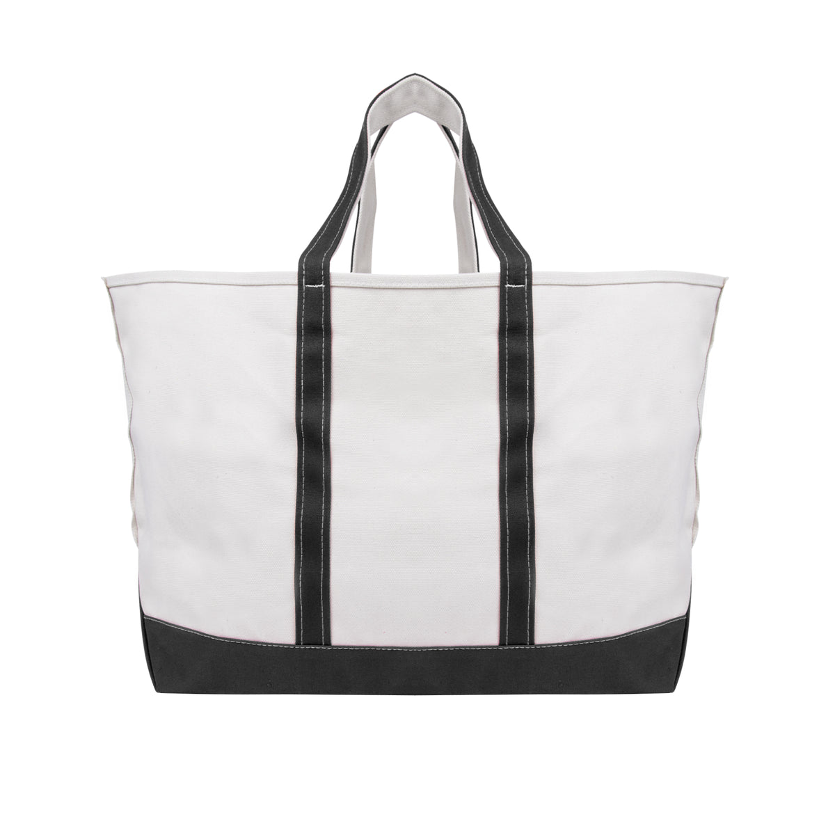 The Madelyn Cotton Canvas Tote Bag - Natural With Black