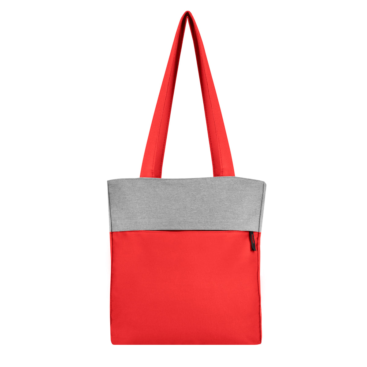 Laurel Laptop Tote Bag - Red With Gray