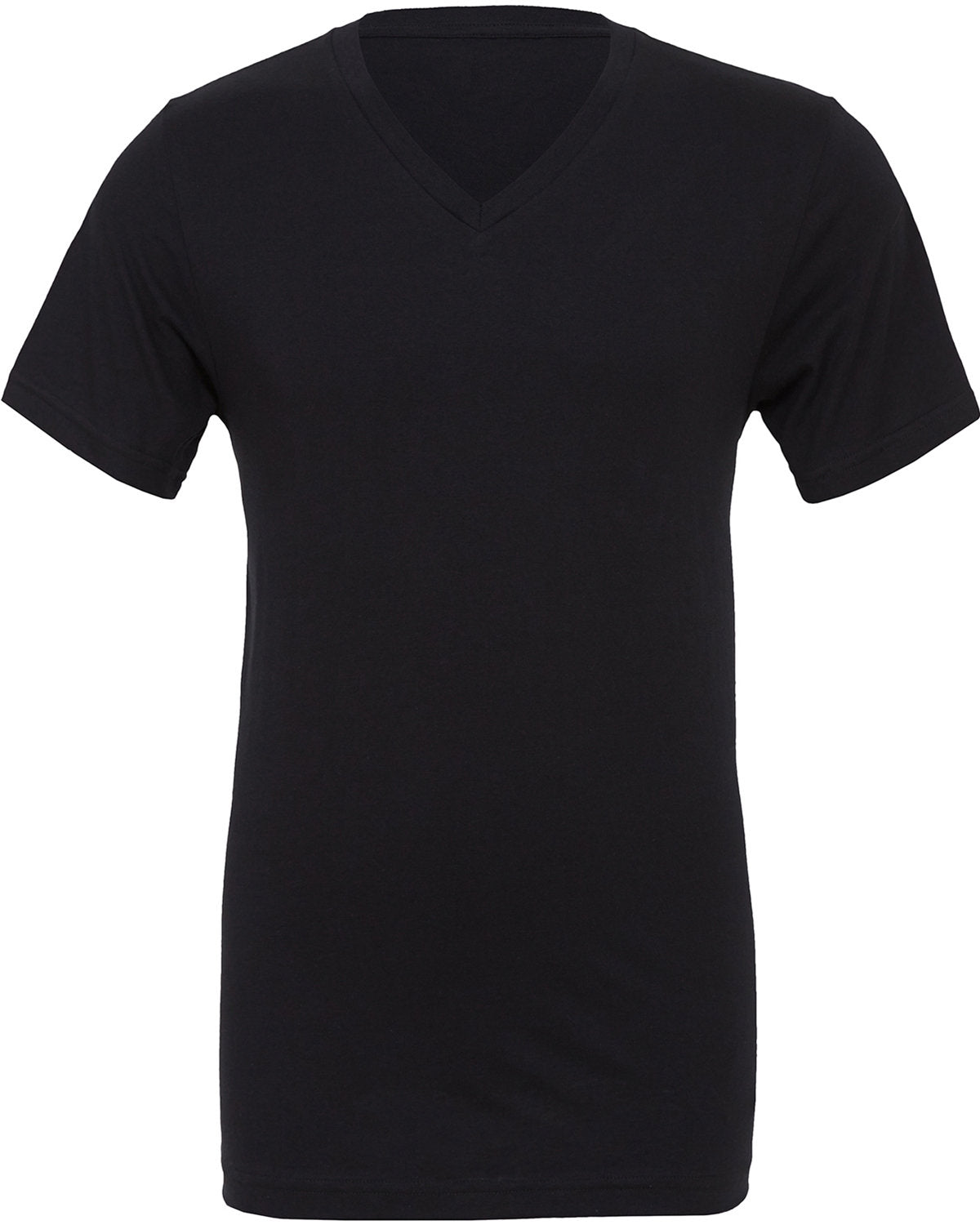 BELLA + CANVAS Unisex Jersey Short-Sleeve V-Neck T-Shirt - Black