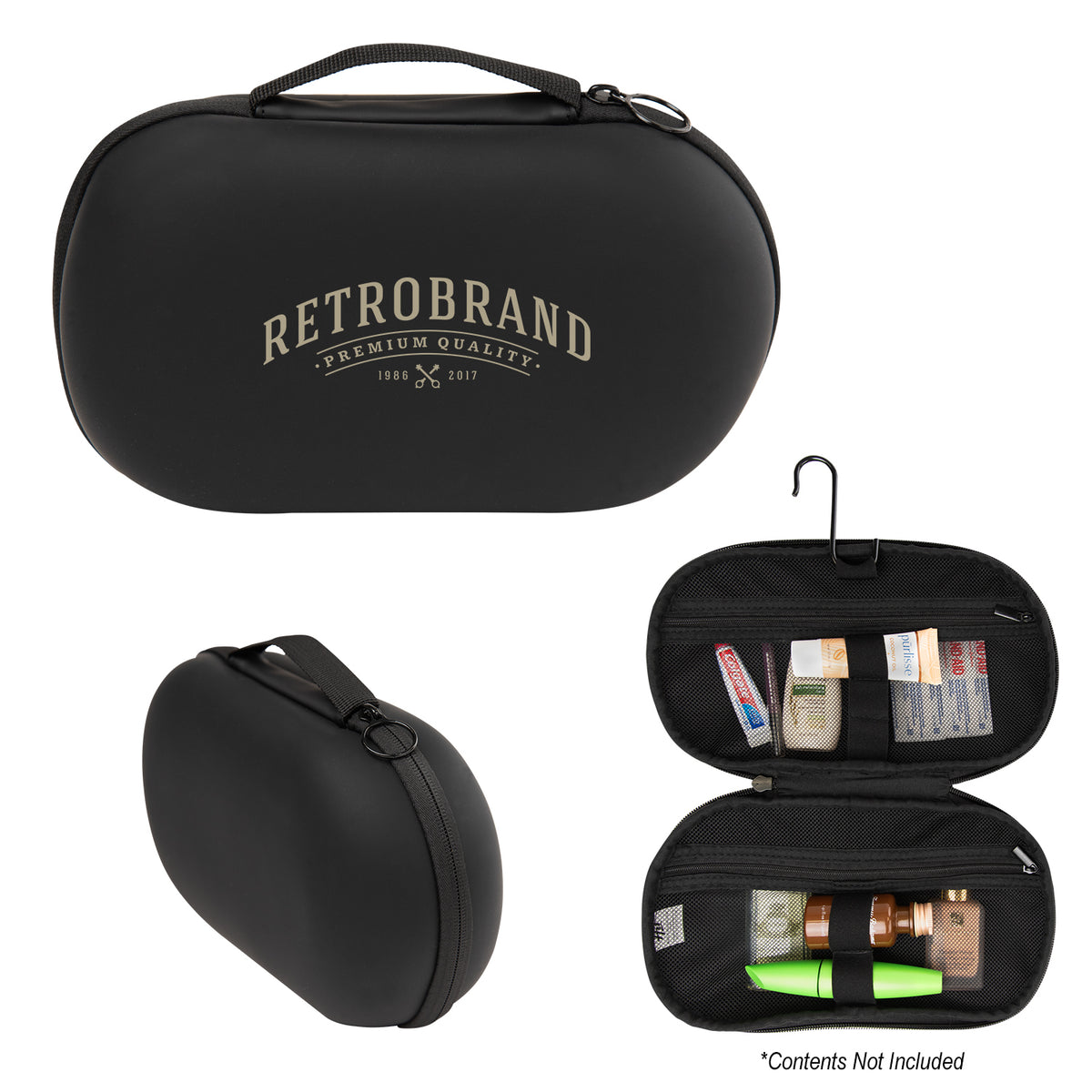 Jet Set Silicone Toiletry Bag - Black