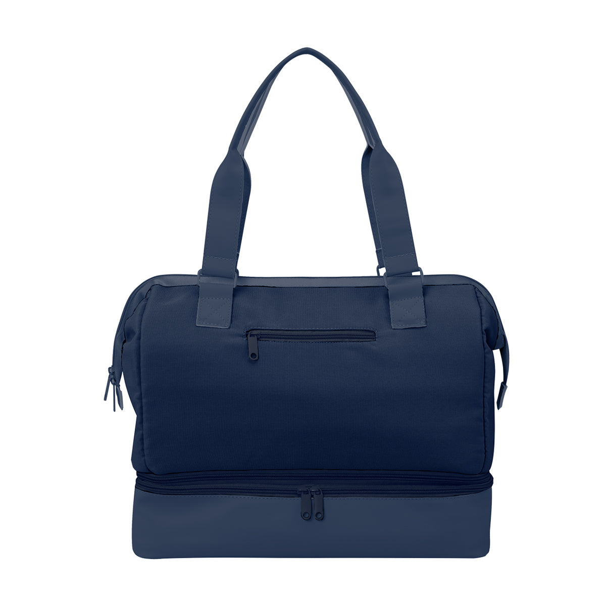 The Weekender Mini Travel Bag With Drop Bottom - Navy/Light Navy