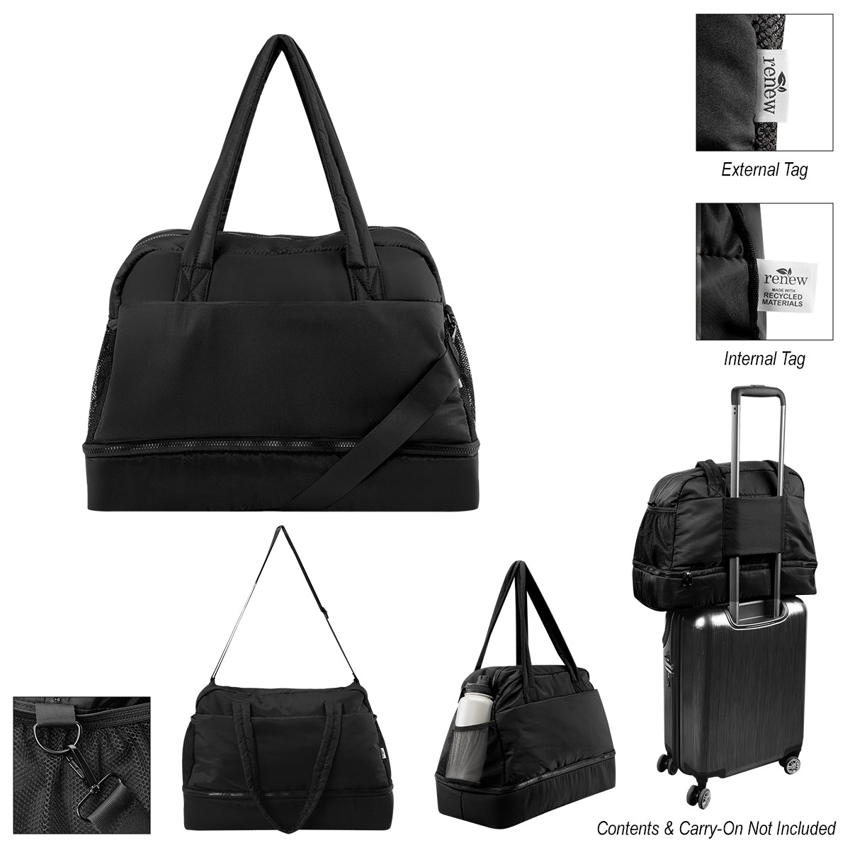 Kyle rPET Duffel Bag With Drop Bottom