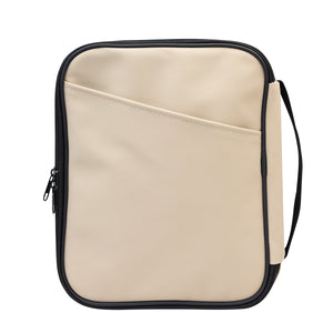 Hudson Recycled Leatherette Tech Organizer - Beige