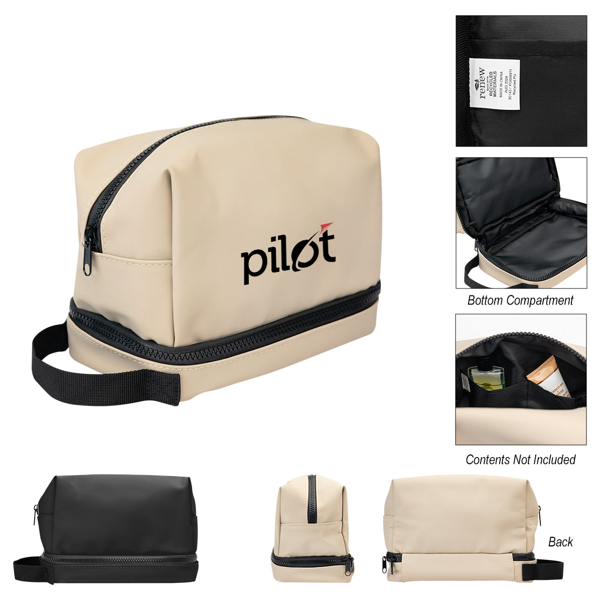 rPET Hudson Recycled Leatherette Cosmetic Bag