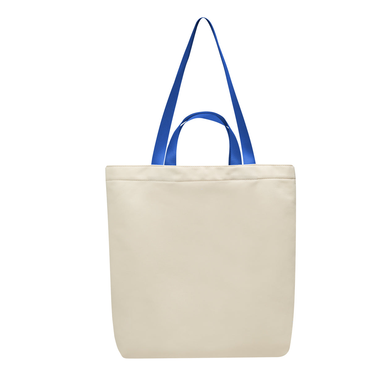 Melissa Tote Bag - Natural With Royal Blue