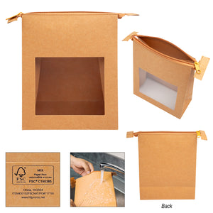Kraft Paper Zippered Pouch - Fsc Natural
