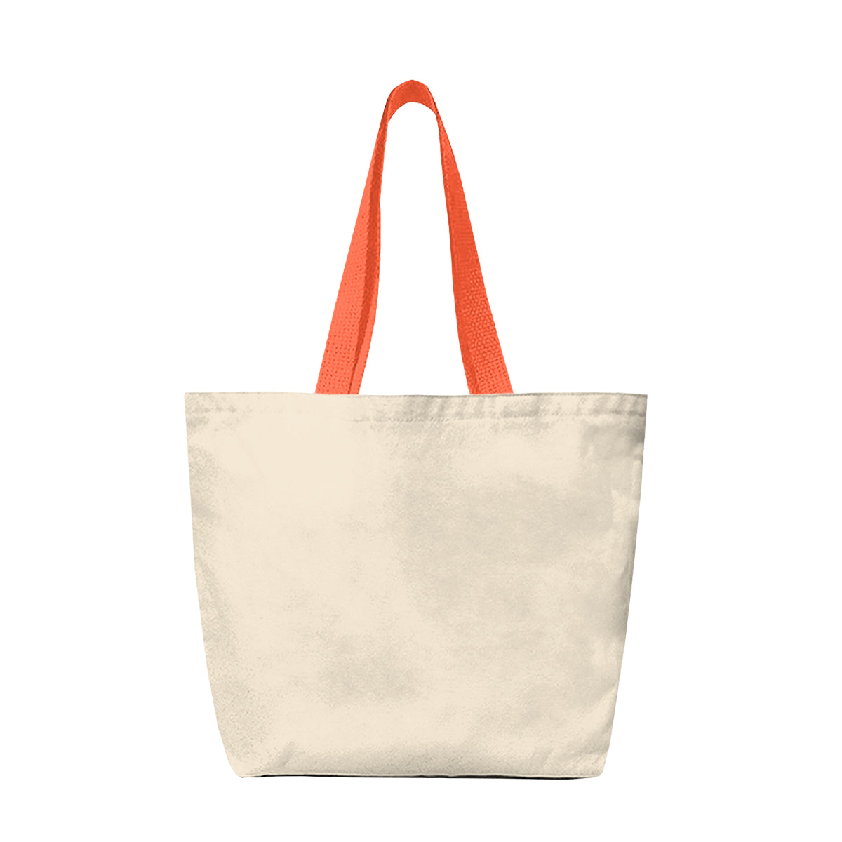 14 Oz. Recycled Canvas Tote Bag - Natural With Orange