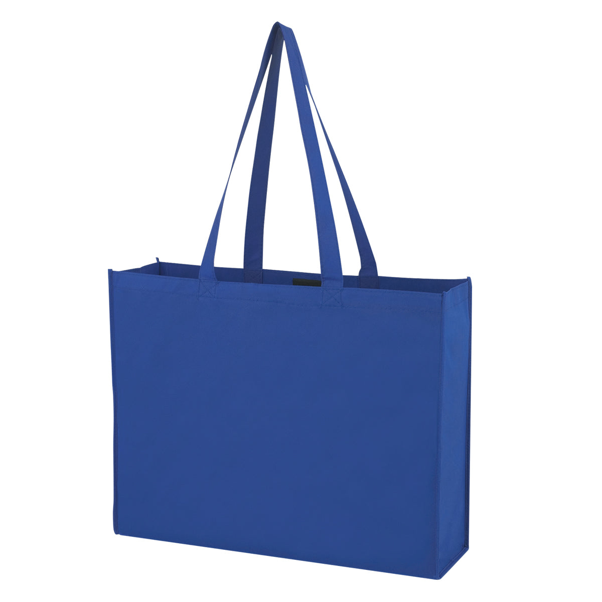 Non-Woven Shopper Tote Bag With Hook And Loop Closure - Royal Blue