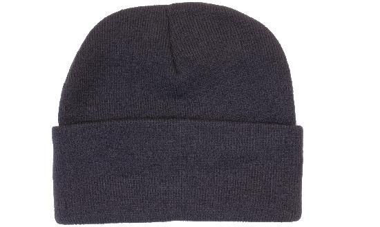 Acrylic Roll Up Beanie with Thinsulate Lining - Custom Embroidered - Navy