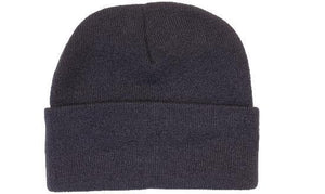 Acrylic Roll Up Beanie with Thinsulate Lining - Custom Embroidered - Navy