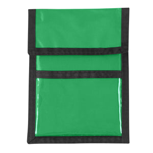 Nylon Neck Wallet Badge Holder - Kelly Green
