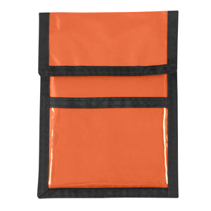 Nylon Neck Wallet Badge Holder - Orange