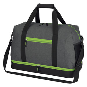 Tribeca Duffel Bag - Gray With Lime