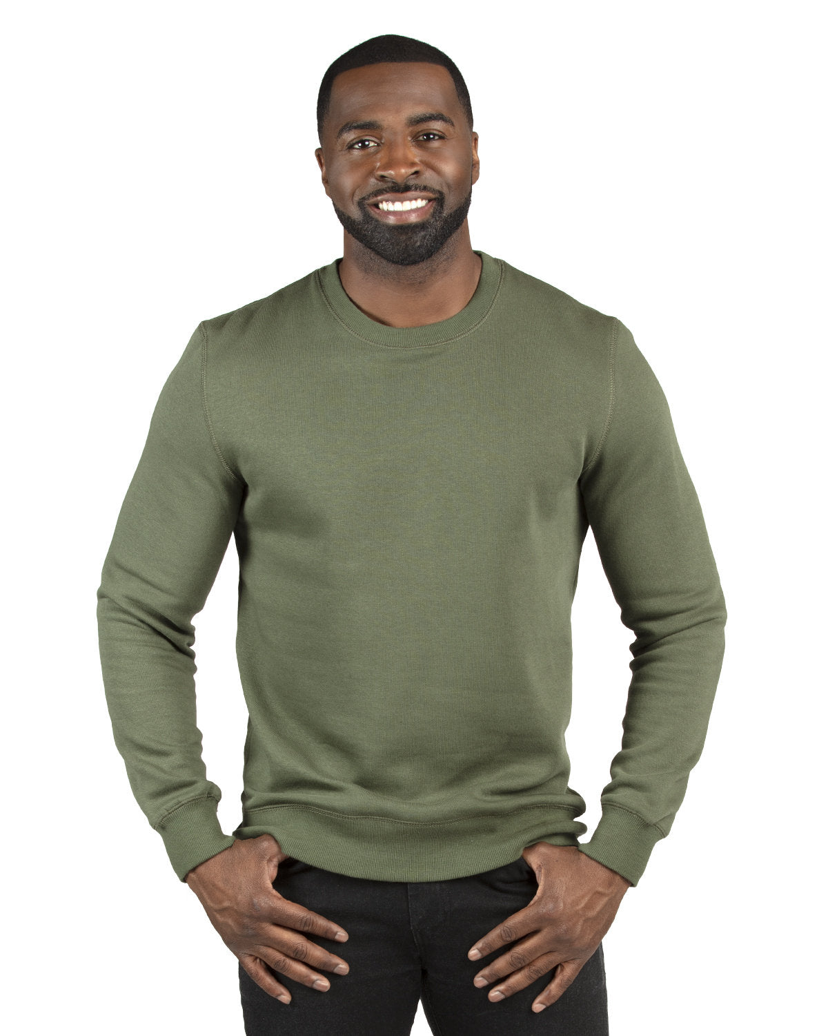Threadfast Unisex Ultimate Crewneck Sweatshirt - Army