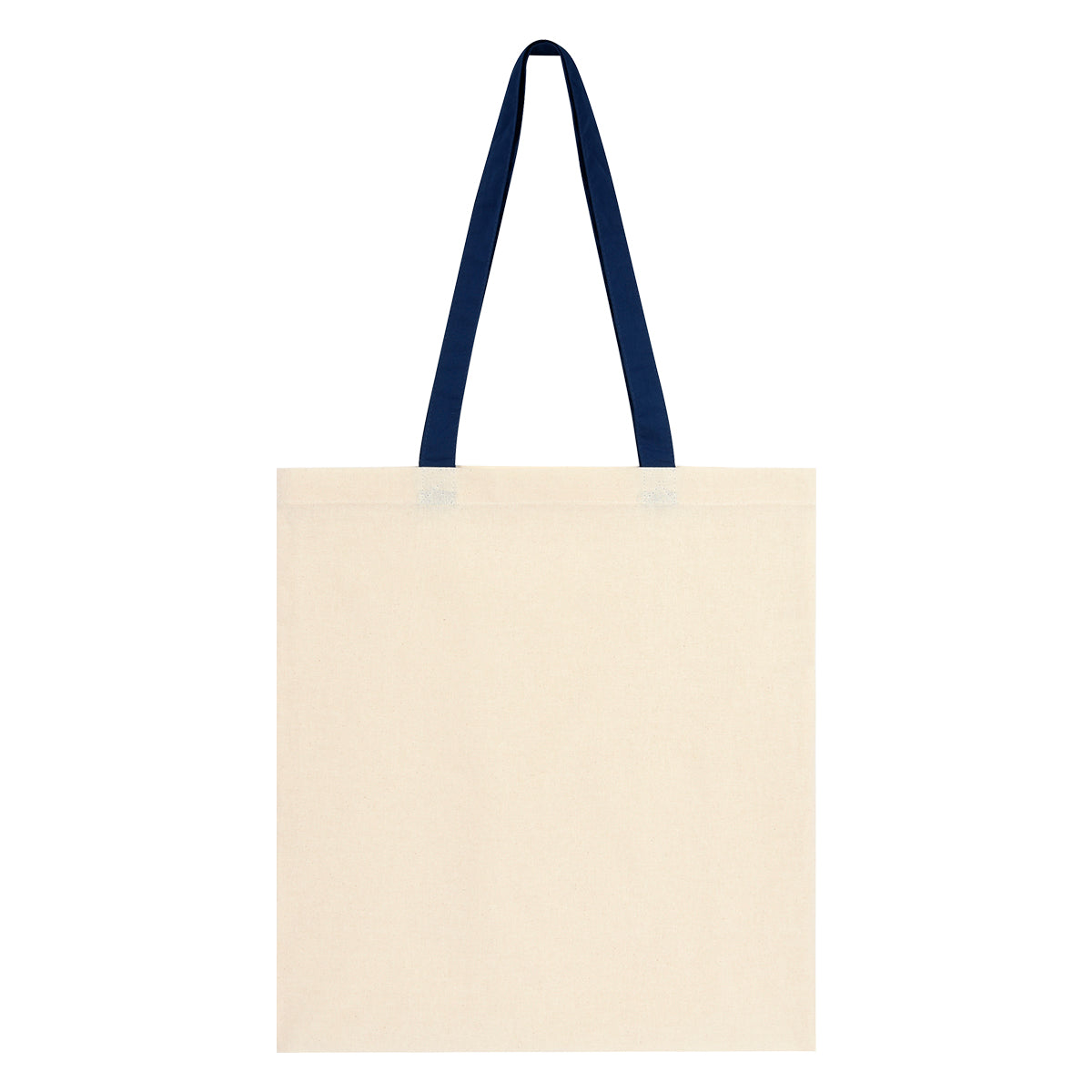 Penny Wise Cotton Canvas Tote Bag - Natural With Navy