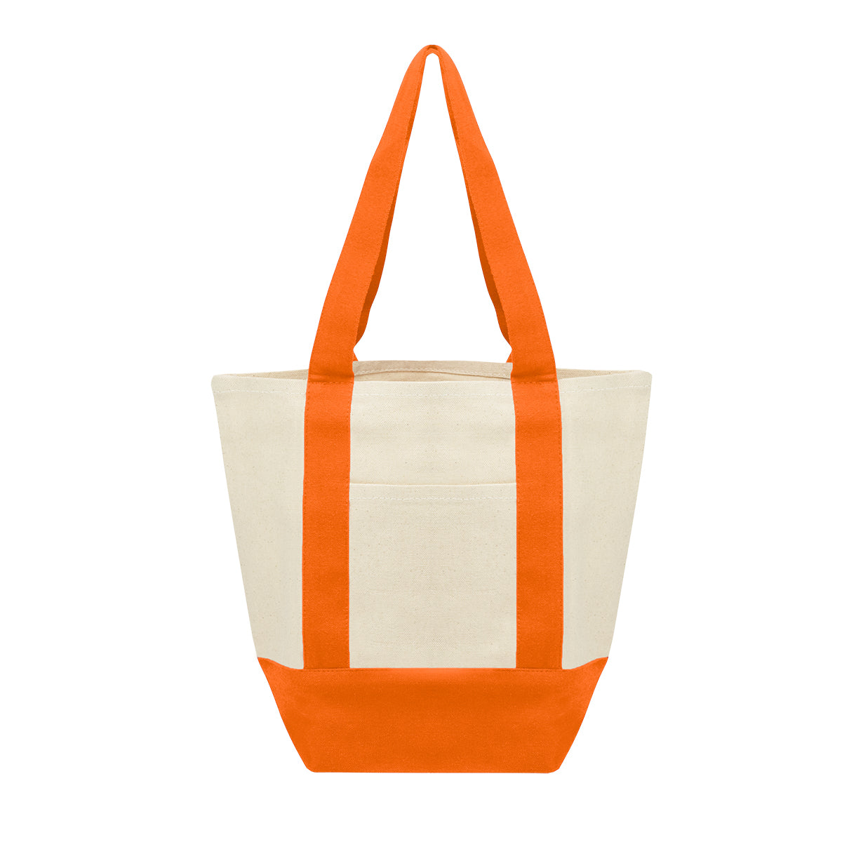 Small Starboard Recycled Cotton Canvas Tote - Natural With Orange
