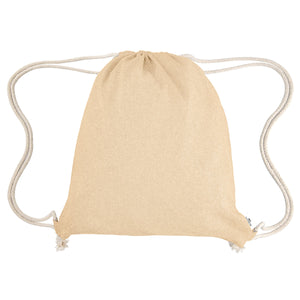 Arden Recycled Cotton Drawstring Bag - Heathered Beige