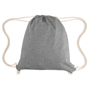 Arden Recycled Cotton Drawstring Bag - Heather Gray