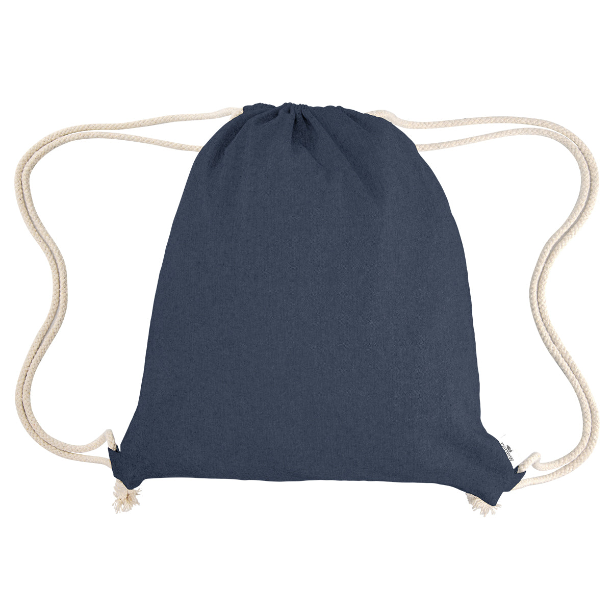 Nicole Recycled Cotton Drawstring Bag - Navy Blue