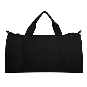 Aware™ Recycled Cotton Flat Bottom Duffel Bag - Black