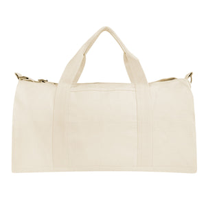 Aware™ Recycled Cotton Flat Bottom Duffel Bag - Natural
