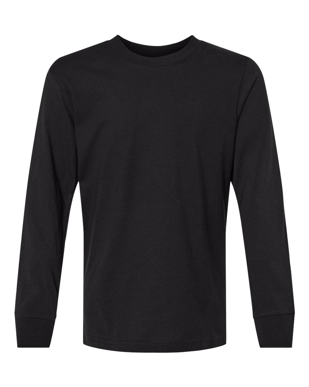 Next Level Youth Cotton Long Sleeve T-Shirt - Black