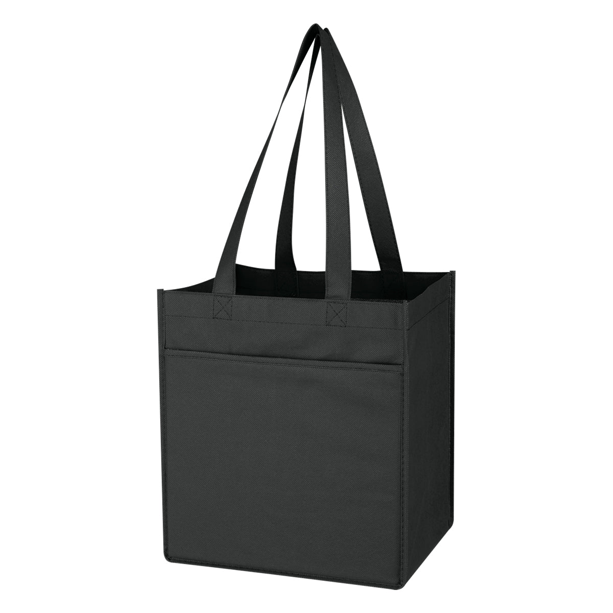 Non-Woven 6 Bottle Wine Tote - Black