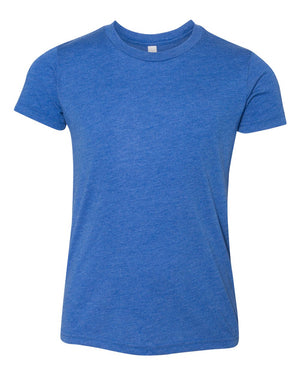 BELLA + CANVAS Youth Triblend Short-Sleeve T-Shirt - True Royal Triblend