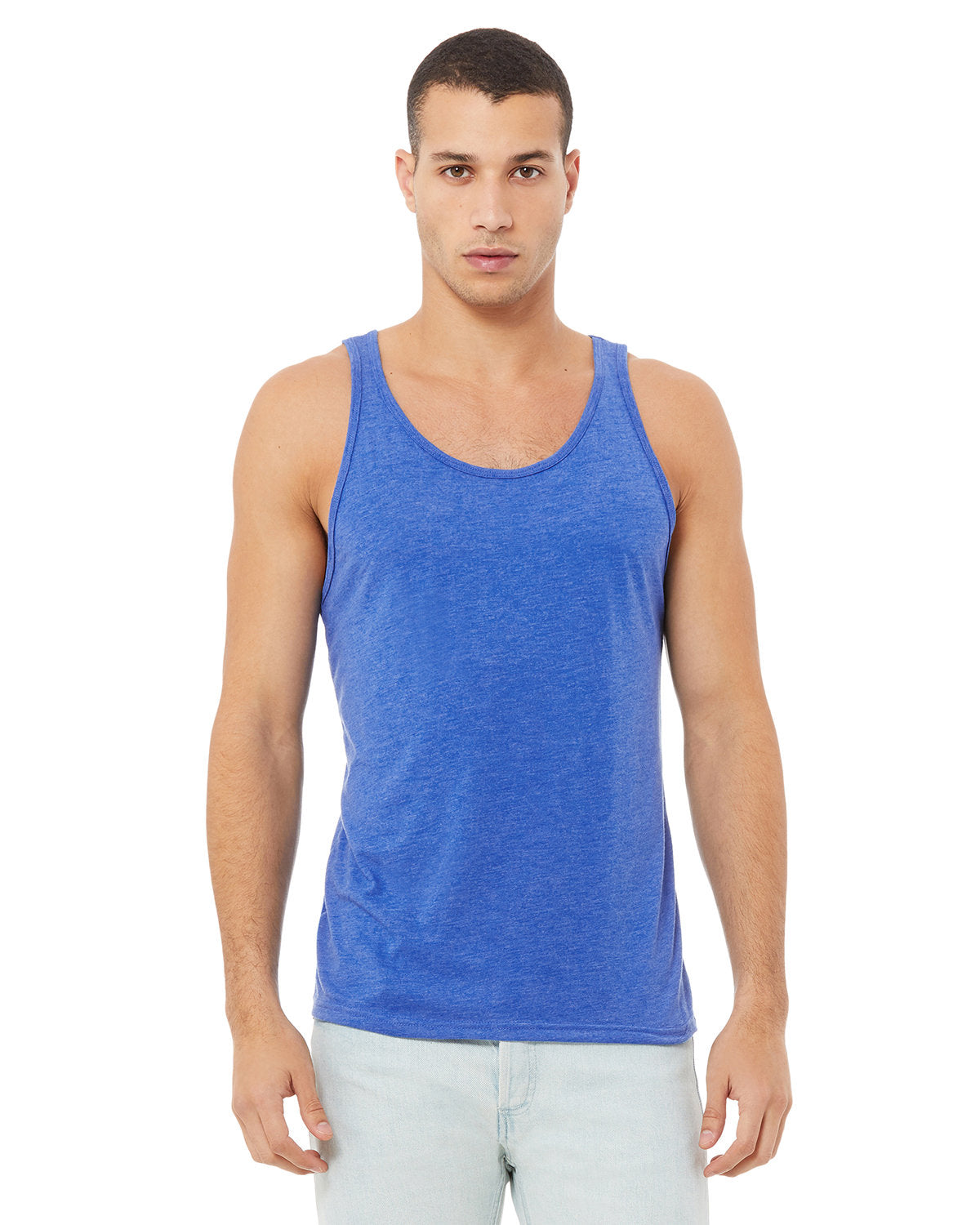 Bella + Canvas Unisex Triblend Tank - Tr Royal Triblnd