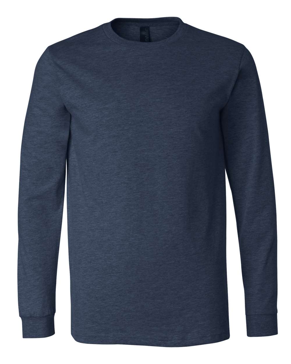 BELLA + CANVAS Unisex CVC Jersey Long-Sleeve T-Shirt - Heather Navy