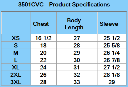 BELLA + CANVAS Heather CVC Long Sleeve Tee - Specs