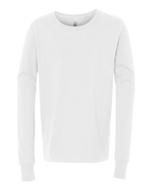 BELLA + CANVAS Youth Jersey Long-Sleeve T-Shirt - White