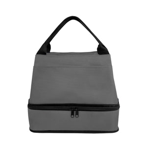 Denson rPET Expandable Dual Compartment Cooler Bag - Gray With Black