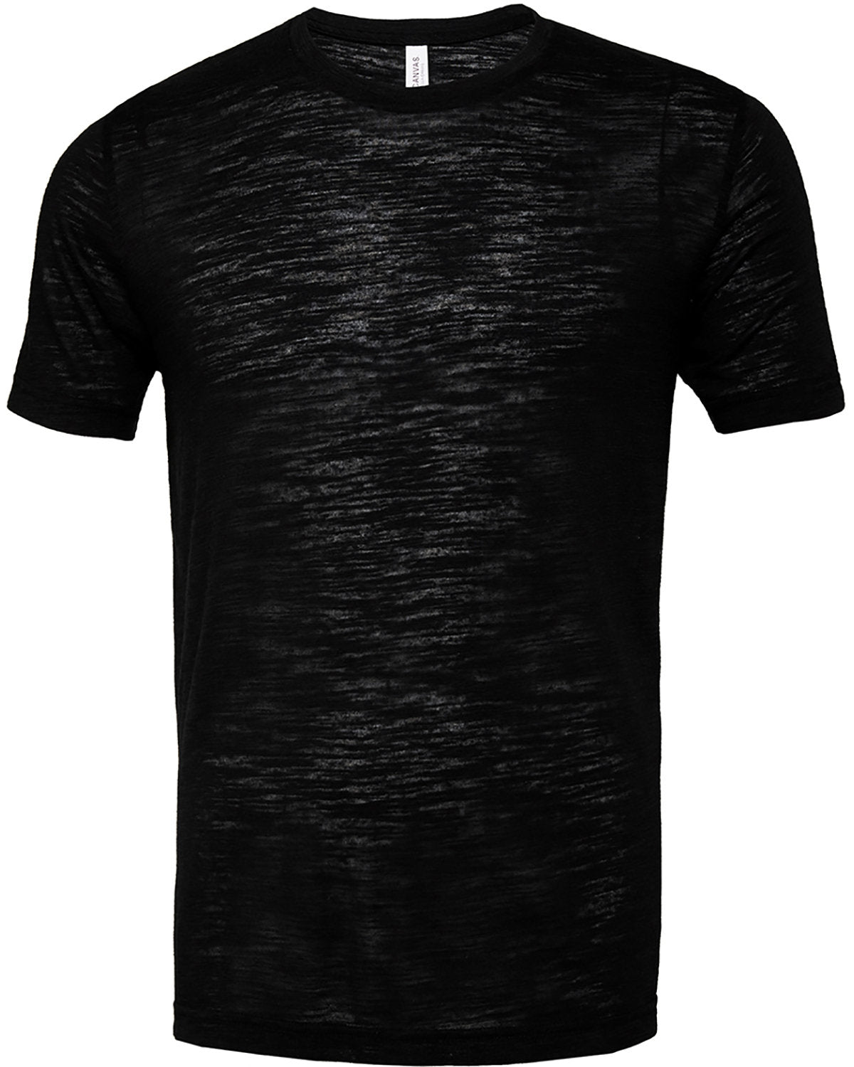 BELLA + CANVAS Unisex Poly-Cotton Short-Sleeve T-Shirt - Solid Black Slub