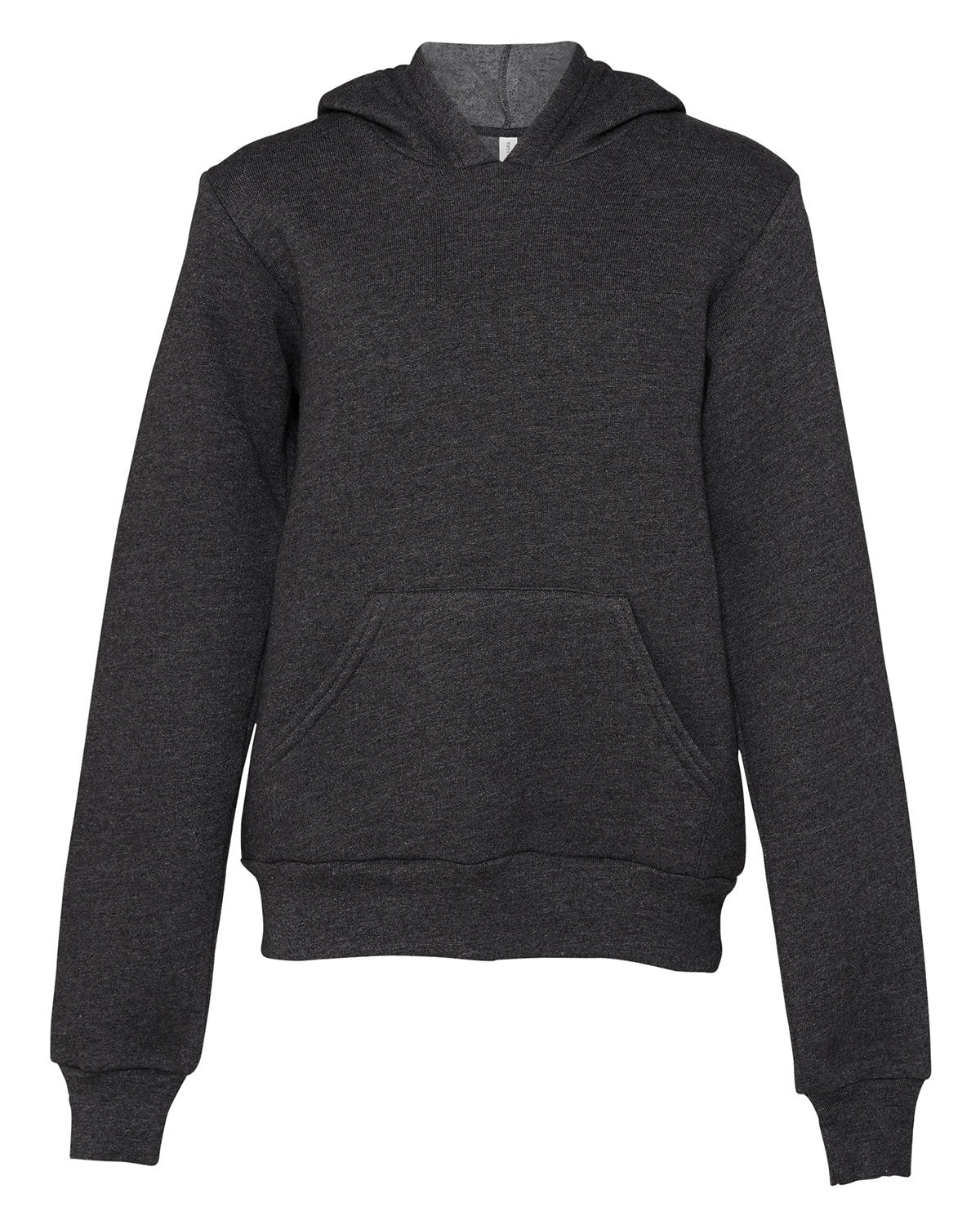 Bella + Canvas Youth Sponge Fleece Pullover Hooded Sweatshirt - Dark Gry Heather
