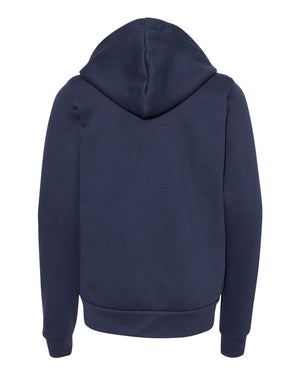 BELLA + CANVAS Youth Sponge Fleece Full-Zip Hooded Sweatshirt