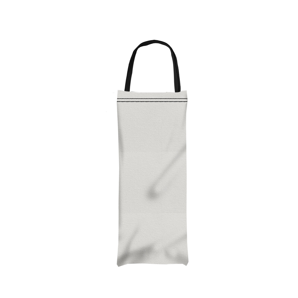6" W X 16" H Polyester Wine Bag - White