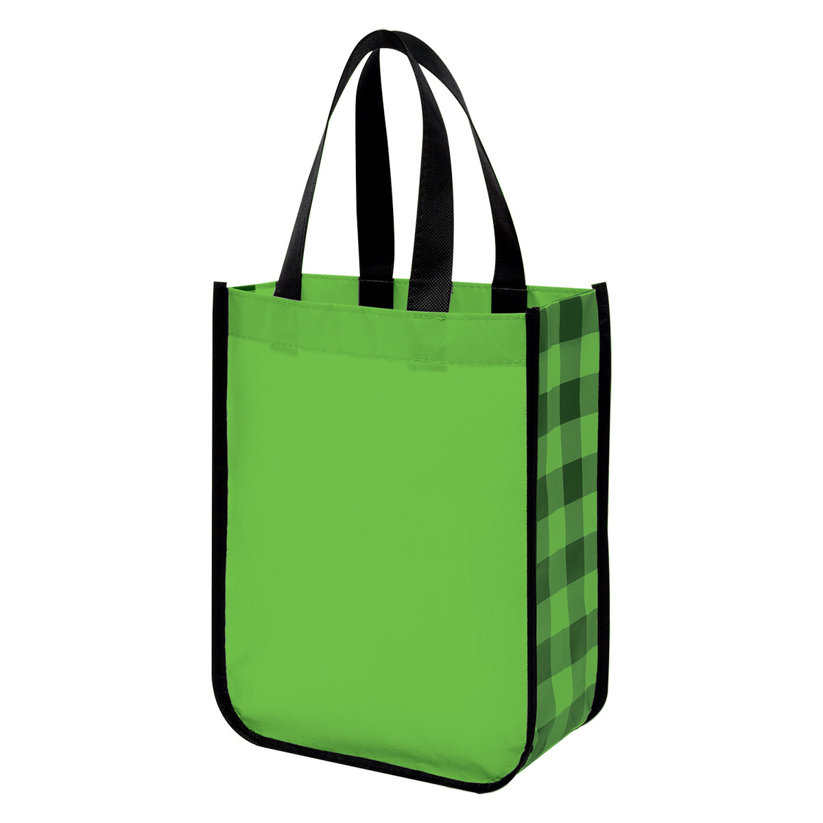 Northwoods Laminated Non-Woven Tote Bag - Green With Black