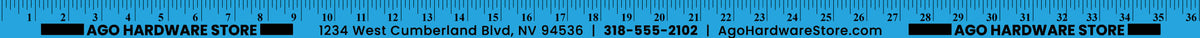 5/32" Colorful Enameled Yardsticks - Medium Blue