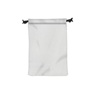 11" W X 16" H Canvas Drawstring Bag - White