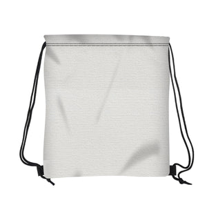 16" W X 18" H Canvas Drawstring Backpack - White