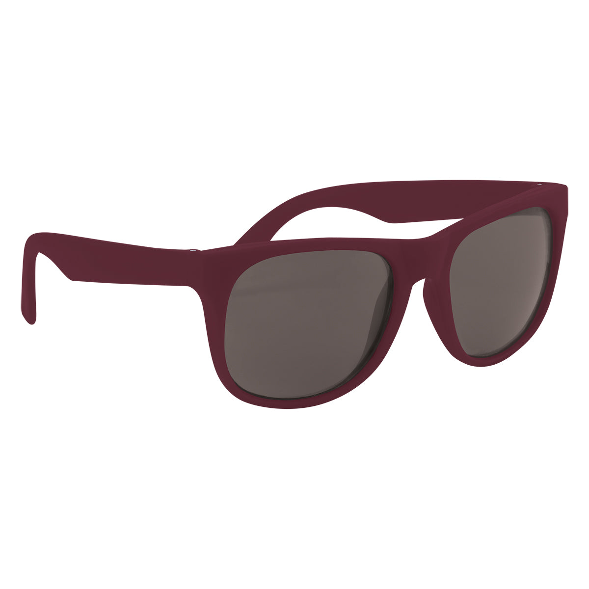 Rubberized Sunglasses - Solid Maroon