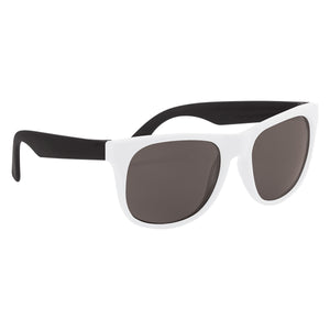 Rubberized Sunglasses - White With Black