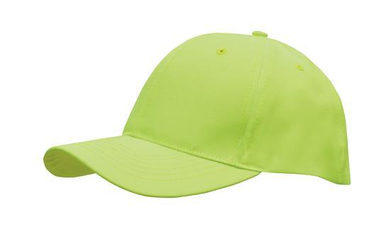 6 Panel Budget Cap - Custom Embroidered - Safety Green
