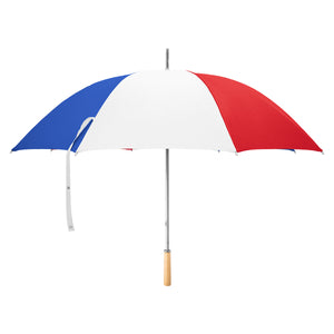 60" Arc Golf Umbrella - Red With White With Blue
