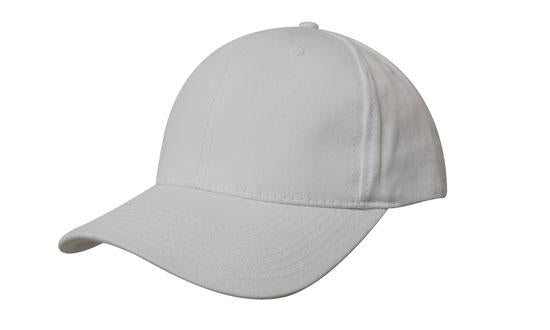 6 Panel Chino Twill Cap - Custom Embroidered - White